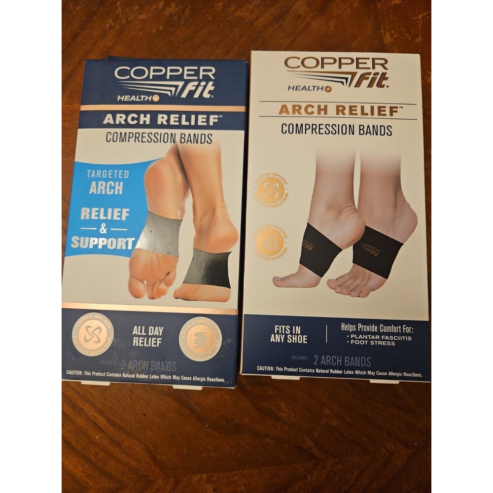 2x COPPER FIT ARCH RELIEF ORTHOTIC SUPPORT Fits Any Shoe ONE SIZE NIB